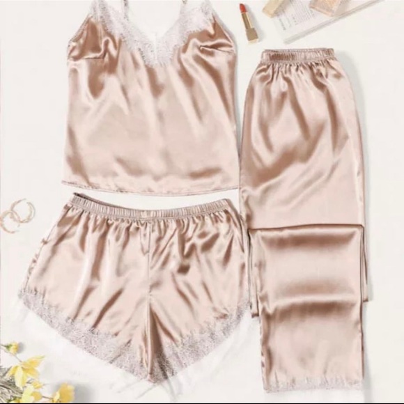 Satin Pajama Sets - Picture 2 of 2